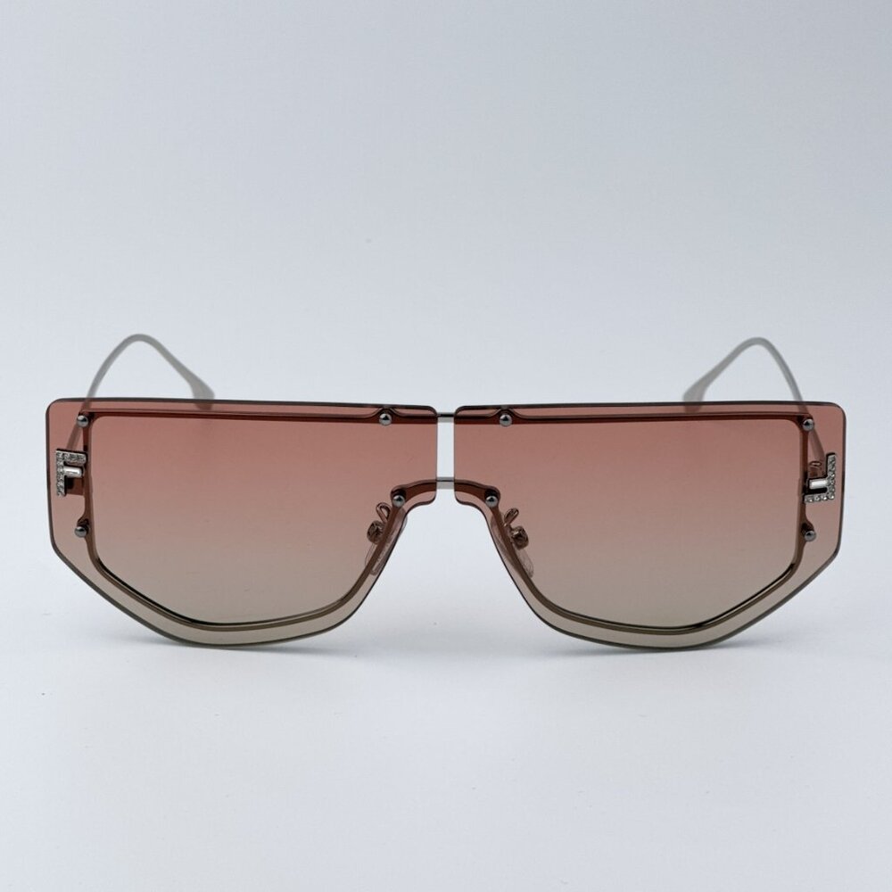 Fendi FE40096U 16T FENDI FIRST CRYSTAL BRAND NEW Sunglasses Palladium Unisex - Picture 5 of 12